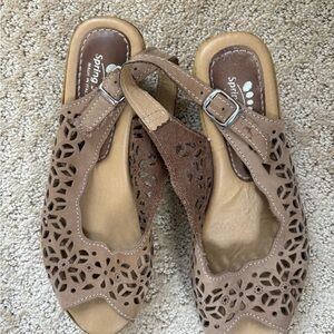 Made in Italy genuine leather wedge shoes